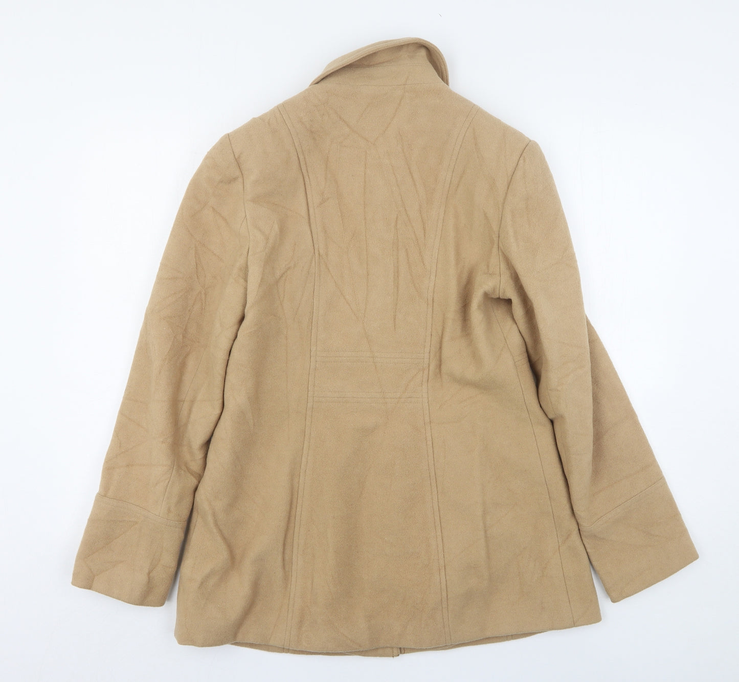 Marks and Spencer Womens Beige   Overcoat Coat Size 10