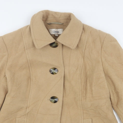 Marks and Spencer Womens Beige   Overcoat Coat Size 10