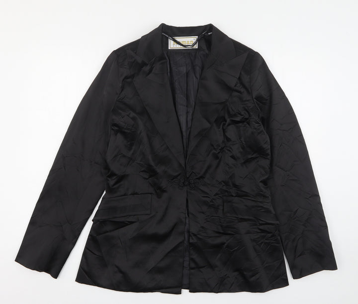 Roman Womens Black Polyester Jacket Suit Jacket Size 14