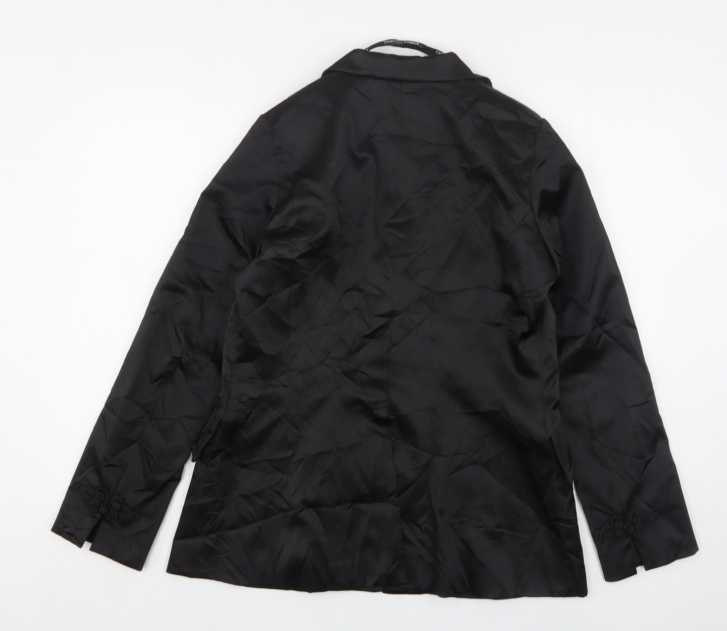 Roman Womens Black  Polyester Jacket Suit Jacket Size 14