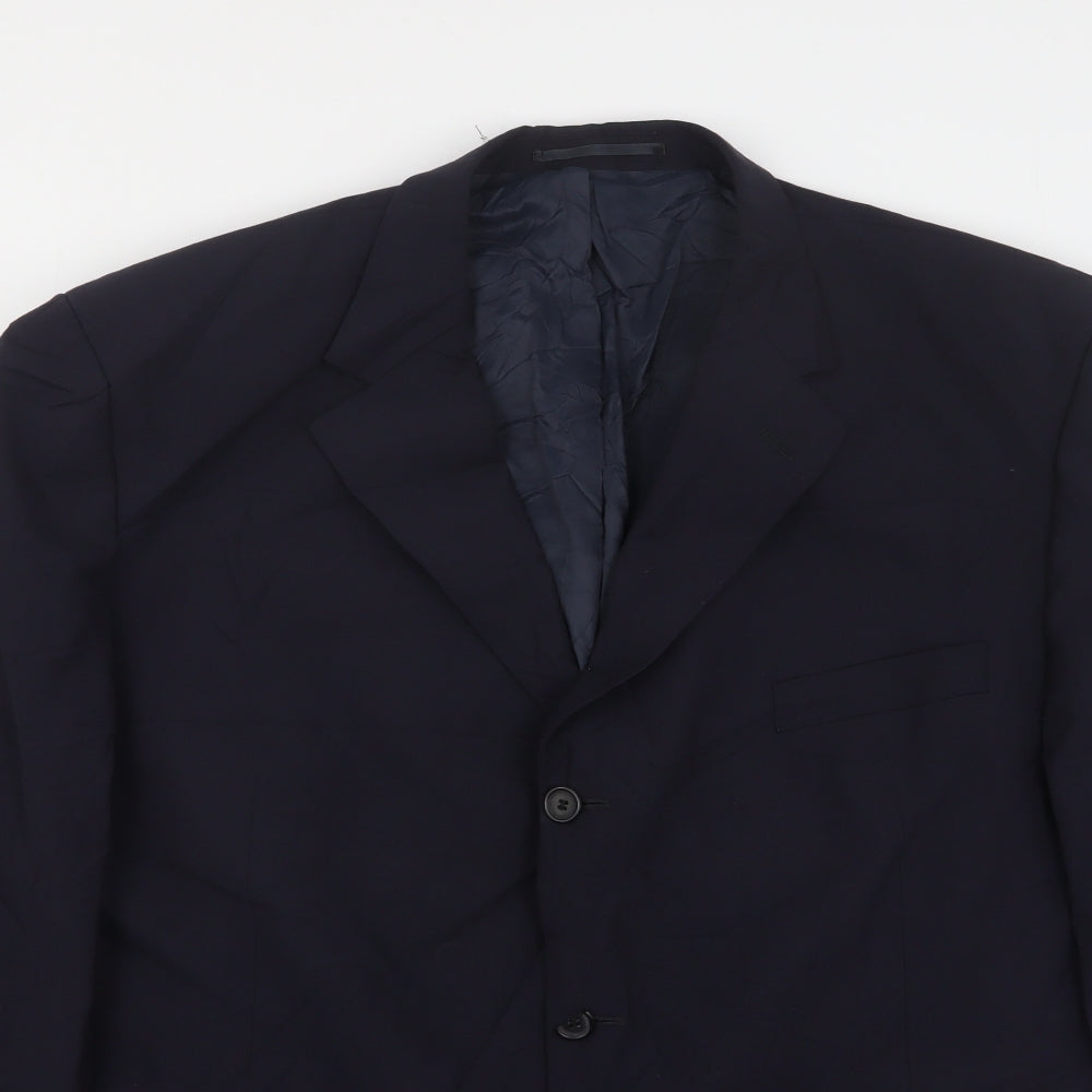 Tom English  Mens Blue  Wool Jacket Suit Jacket Size 50