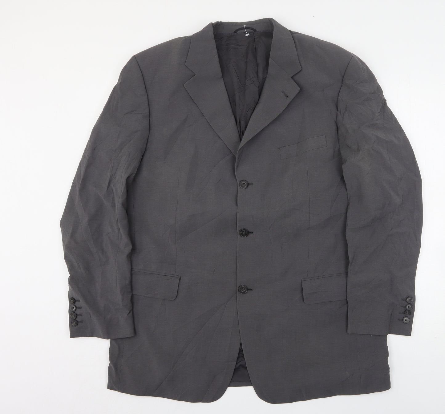 BARUTTI Mens Grey  Wool Jacket Suit Jacket Size 46