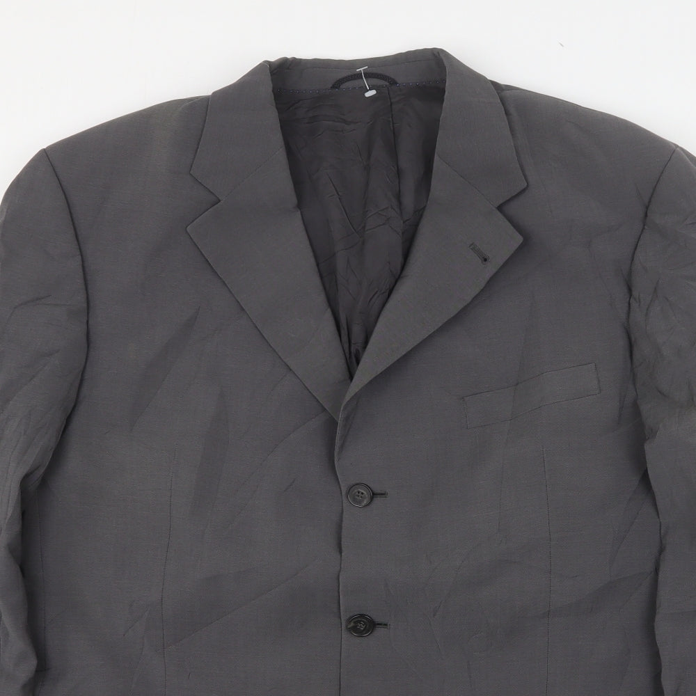 BARUTTI Mens Grey  Wool Jacket Suit Jacket Size 46