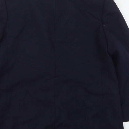 Canda Mens Blue  Wool Jacket Suit Jacket Size 46