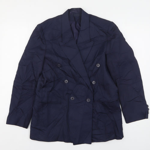 Imagination Womens Blue  Polyester Jacket Suit Jacket Size 12