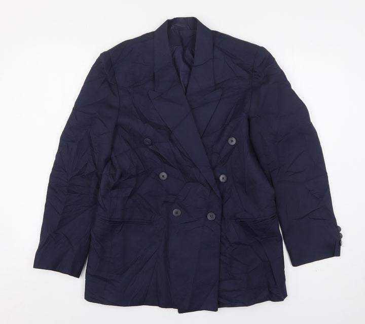 Imagination Womens Blue  Polyester Jacket Suit Jacket Size 12