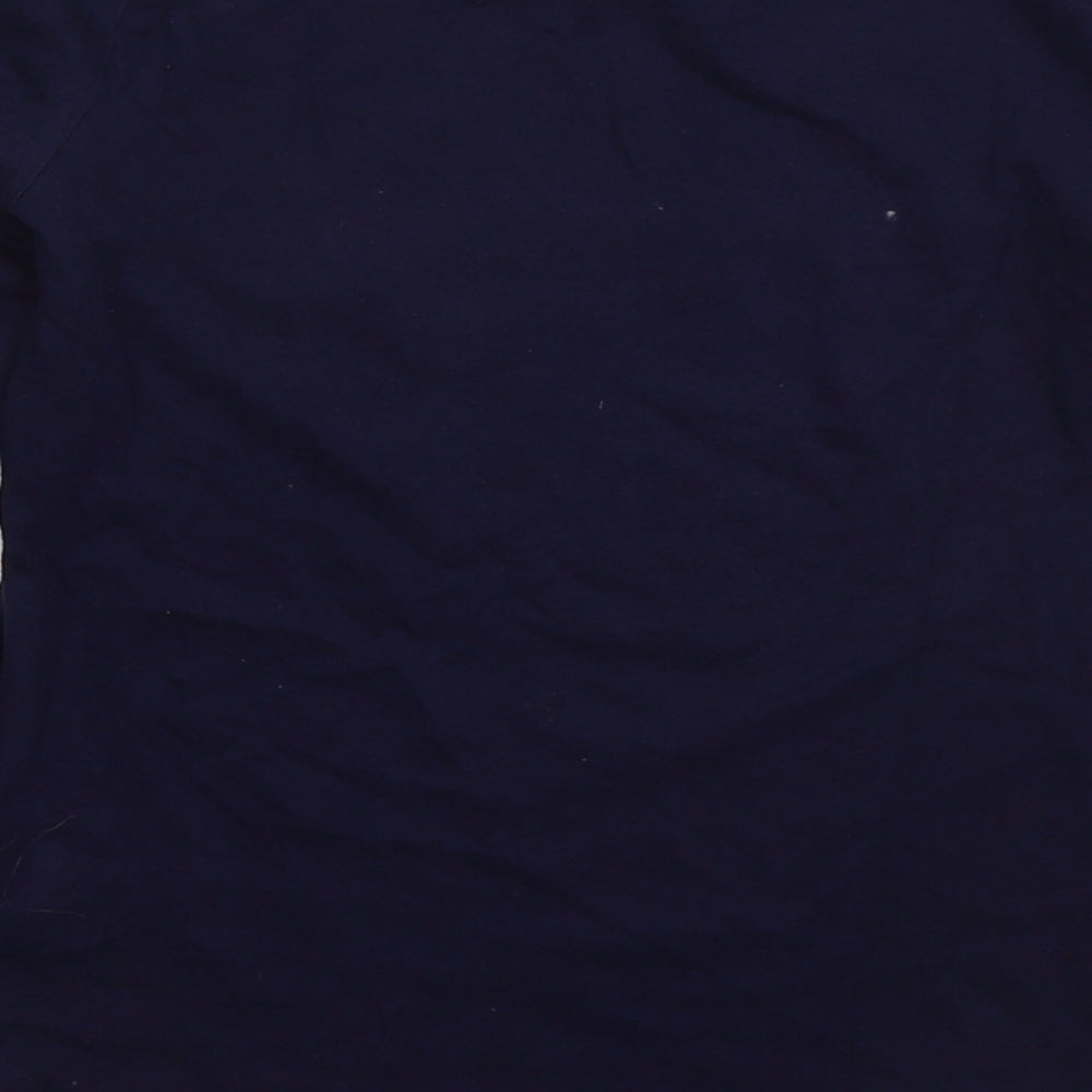 Gap Girls Blue  Cotton Basic T-Shirt Size 8-9 Years Crew Neck Pullover - Star