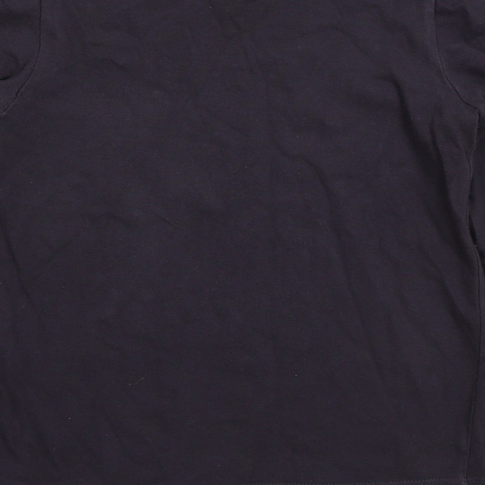NEXT Girls Grey  Cotton Basic T-Shirt Size 9 Years Crew Neck Pullover - Unicorn