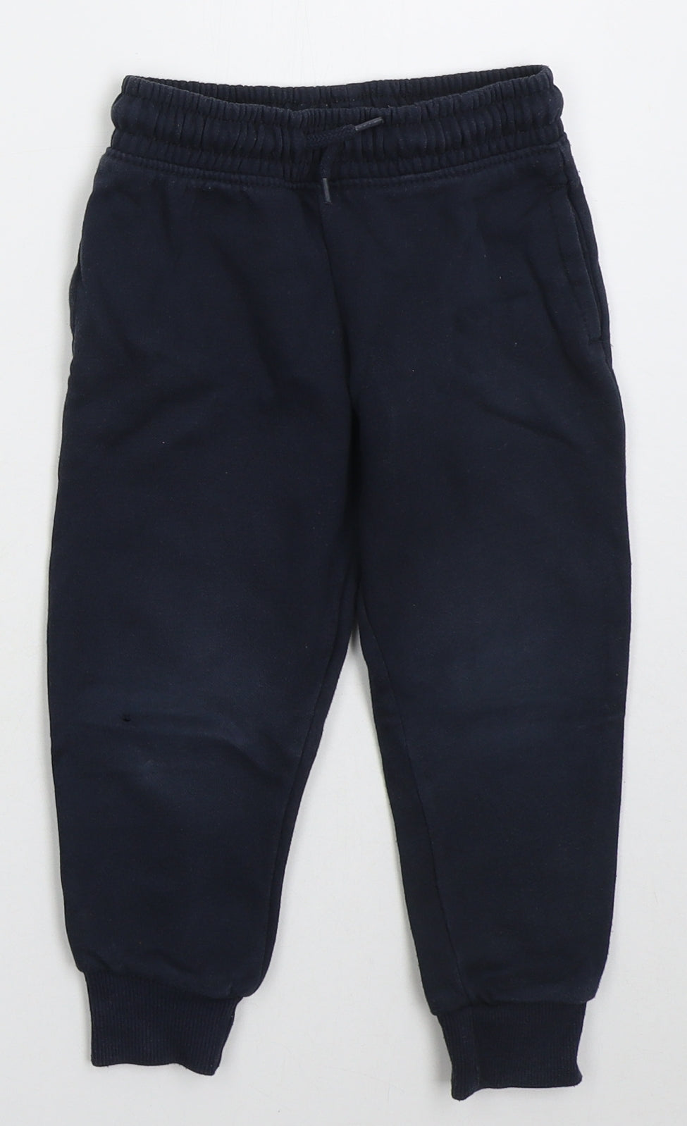 Dunnes Boys Blue  Cotton Sweatpants Trousers Size 4 Years  Regular Drawstring