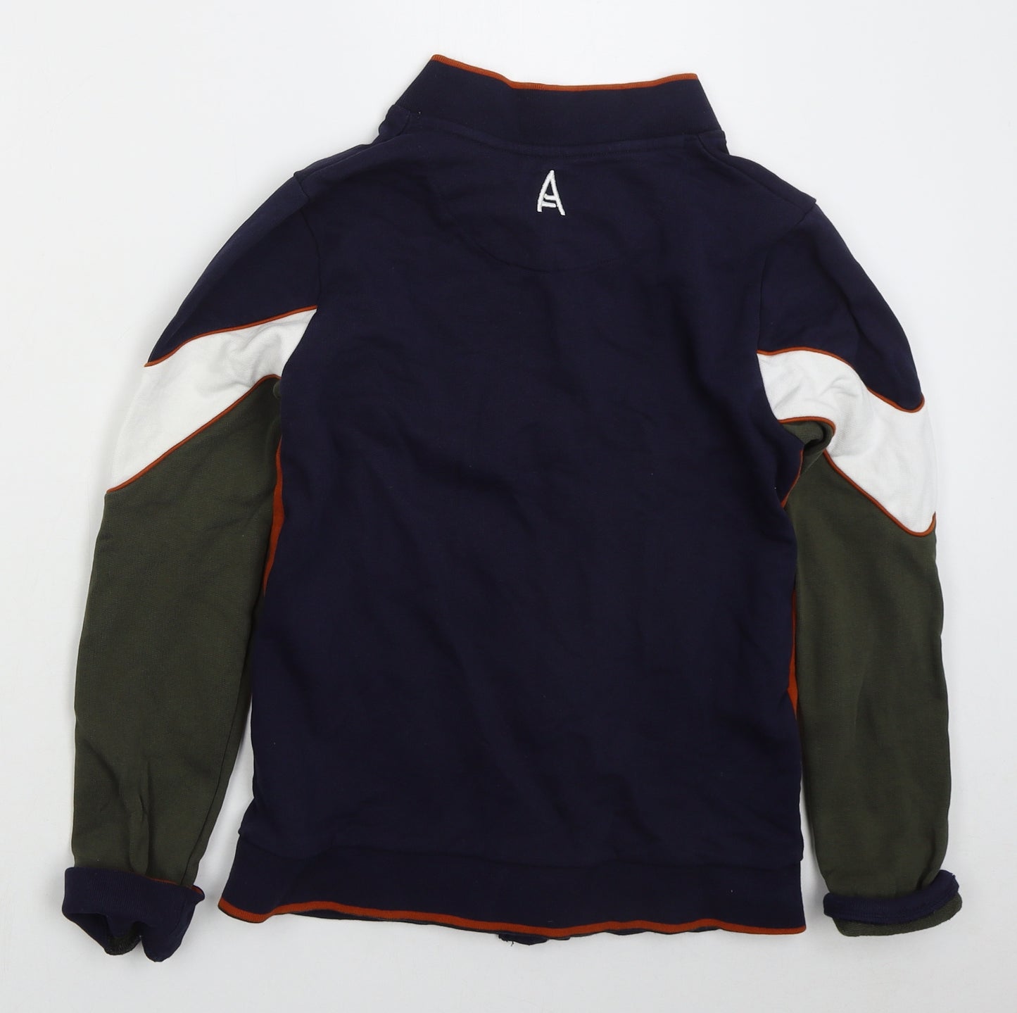 Studio Boys Green Colourblock Cotton Full Zip Sweatshirt Size 12-13 Years  Zip
