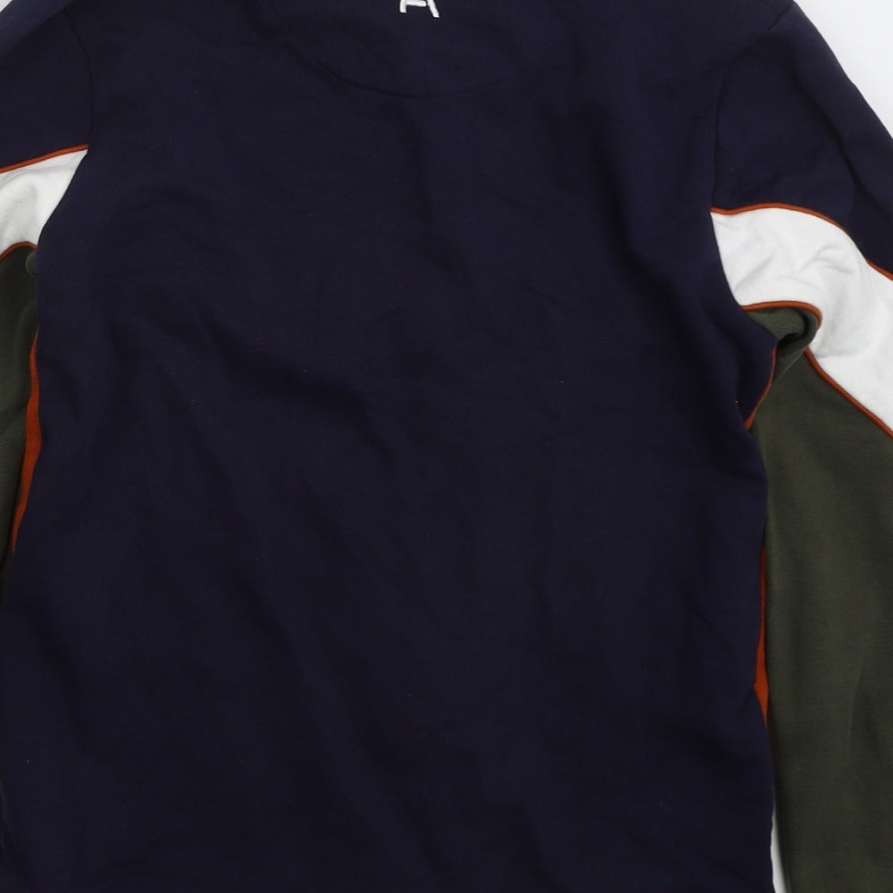 Studio Boys Green Colourblock Cotton Full Zip Sweatshirt Size 12-13 Years  Zip