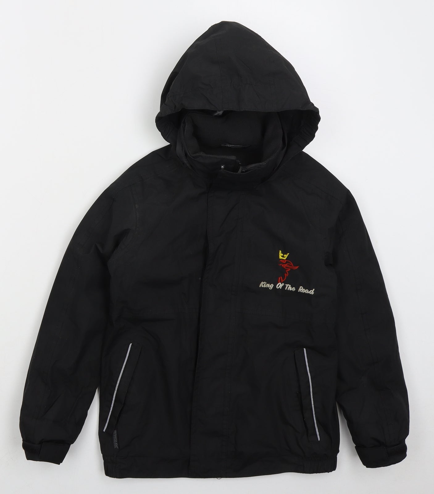 Regatta Boys Black   Jacket Coat Size 9-10 Years  Zip - King Of The Road Truck