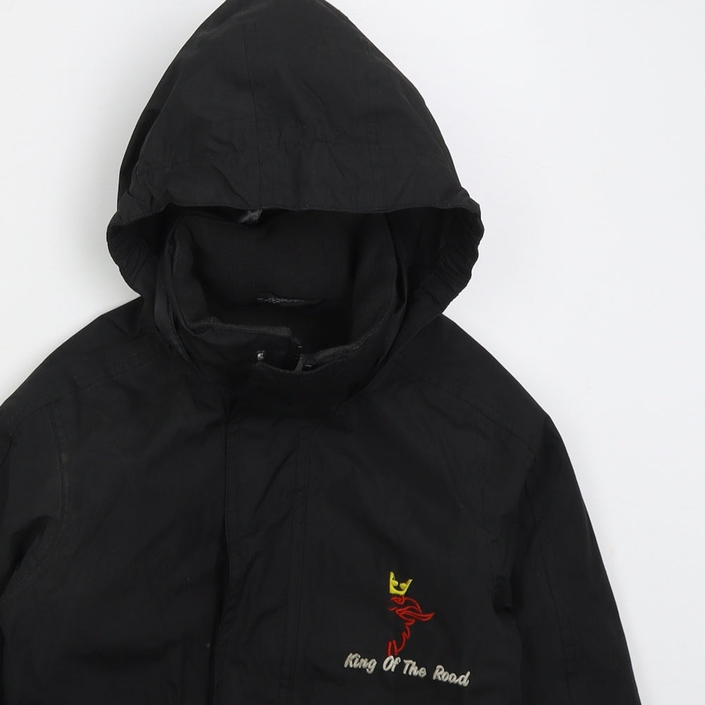 Regatta Boys Black   Jacket Coat Size 9-10 Years  Zip - King Of The Road Truck