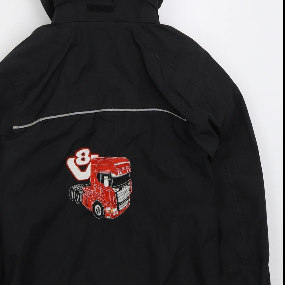 Regatta Boys Black   Jacket Coat Size 9-10 Years  Zip - King Of The Road Truck