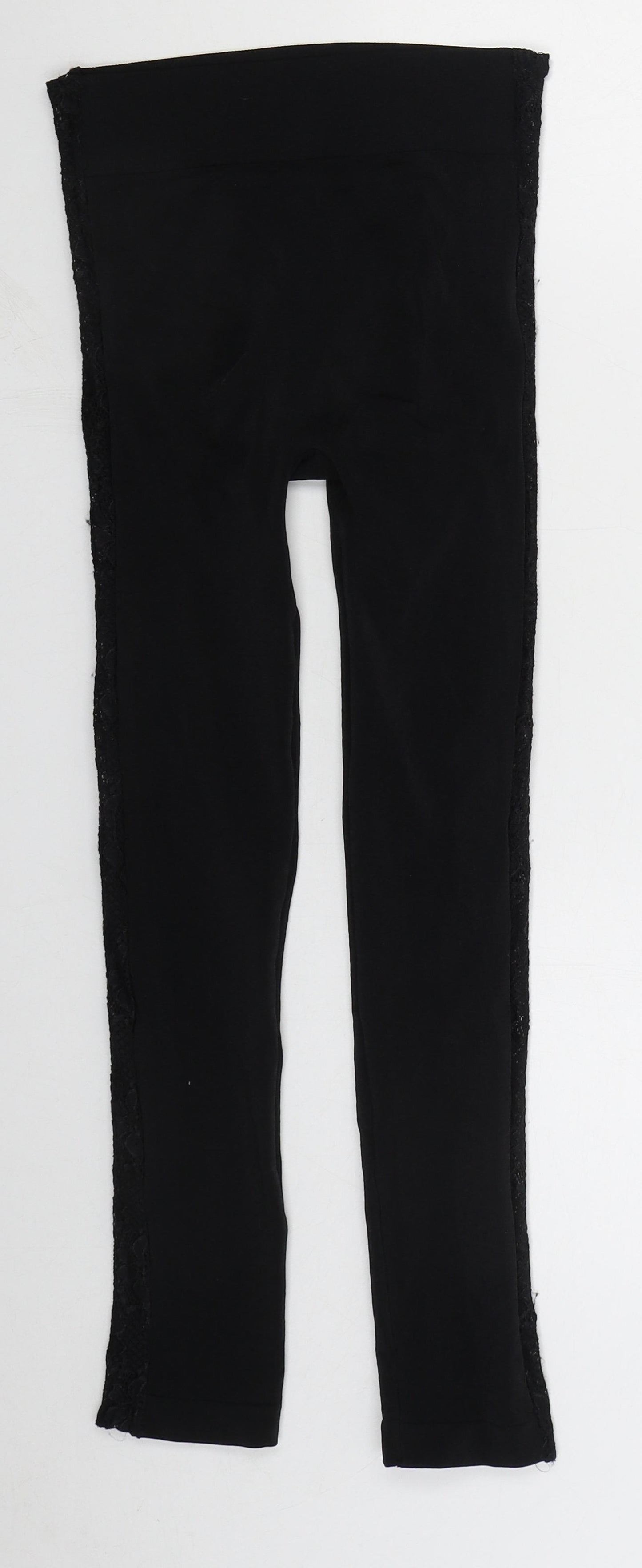 Avon Womens Black  Nylon Carpenter Leggings Size 10 L24 in