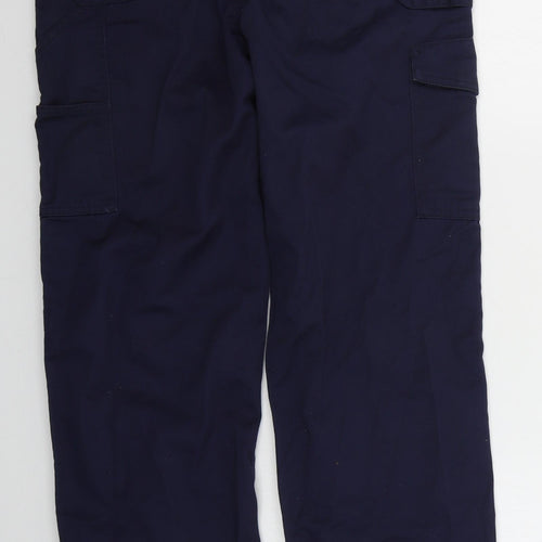 Regatta Mens Blue  Cotton Cargo Trousers Size 32 L32 in Regular Button