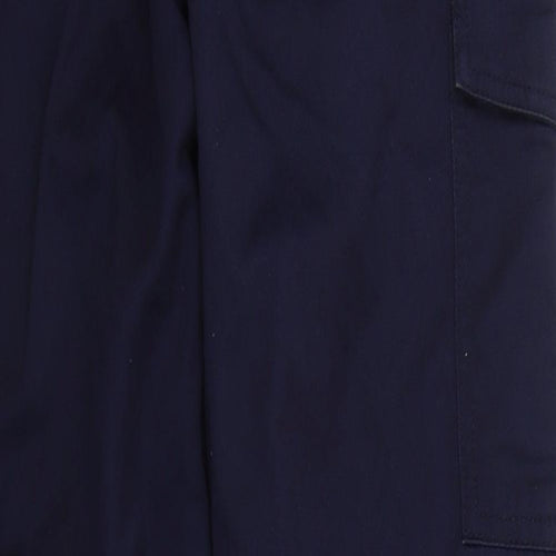Regatta Mens Blue  Cotton Cargo Trousers Size 32 L32 in Regular Button