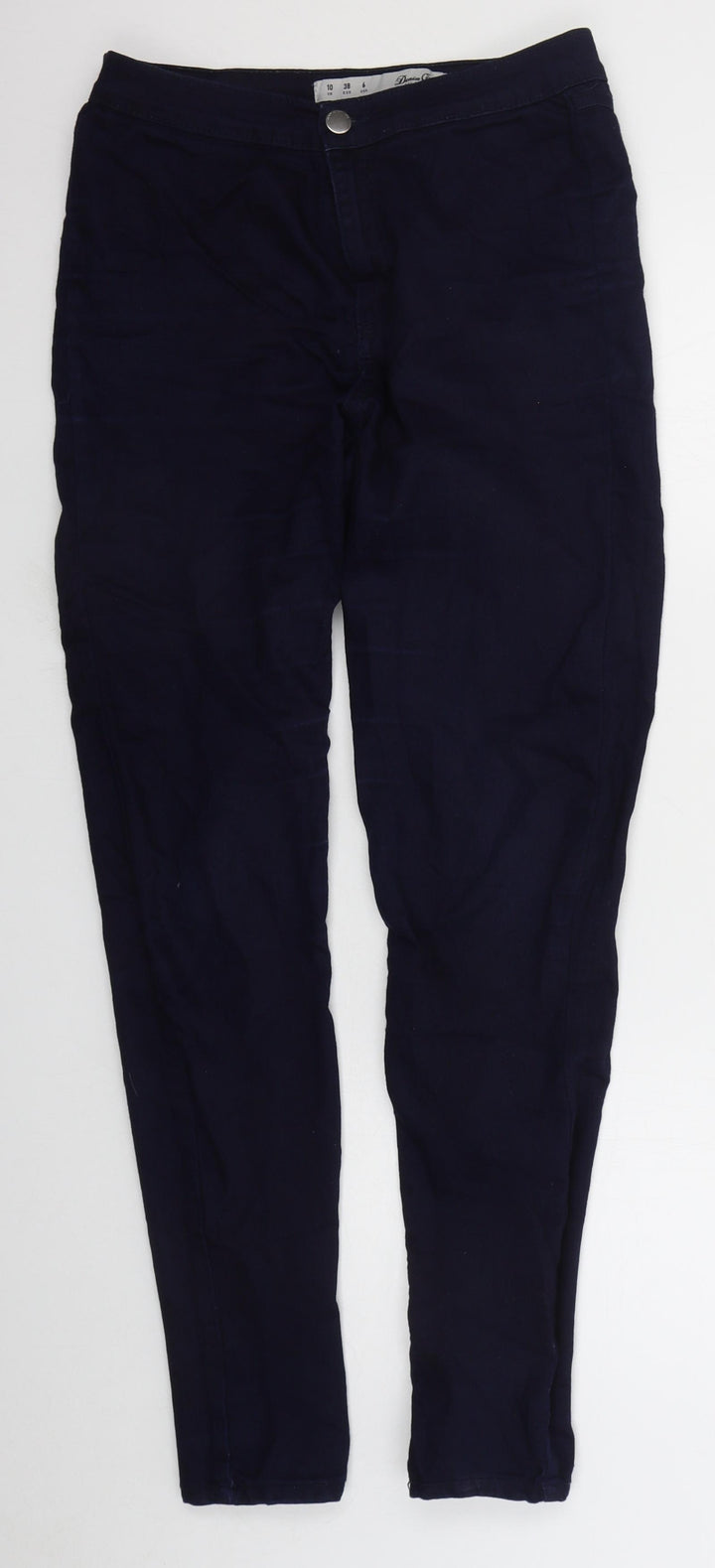 Denim Co Womens Blue Cotton Skinny Jeans Size 10 L30 in Regular Button