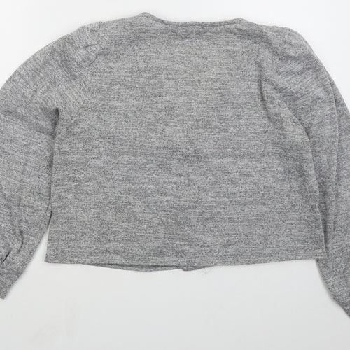 Dorothy Perkins Womens Grey V-Neck  Polyester Cardigan Jumper Size 16