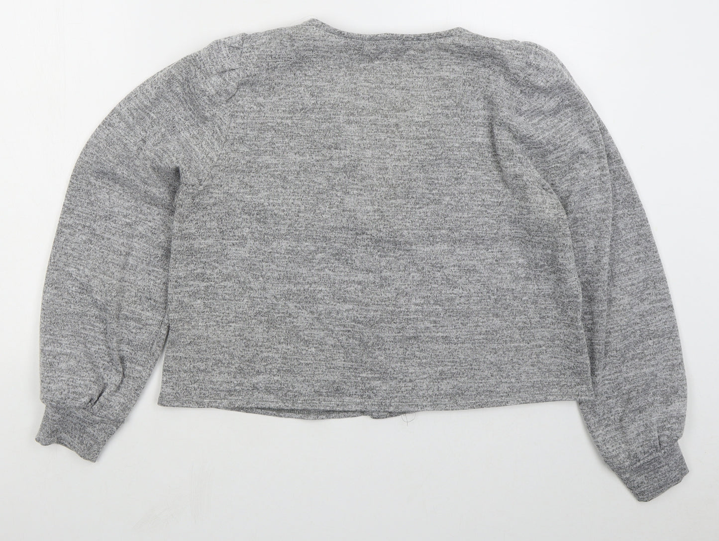 Dorothy Perkins Womens Grey V-Neck  Polyester Cardigan Jumper Size 16