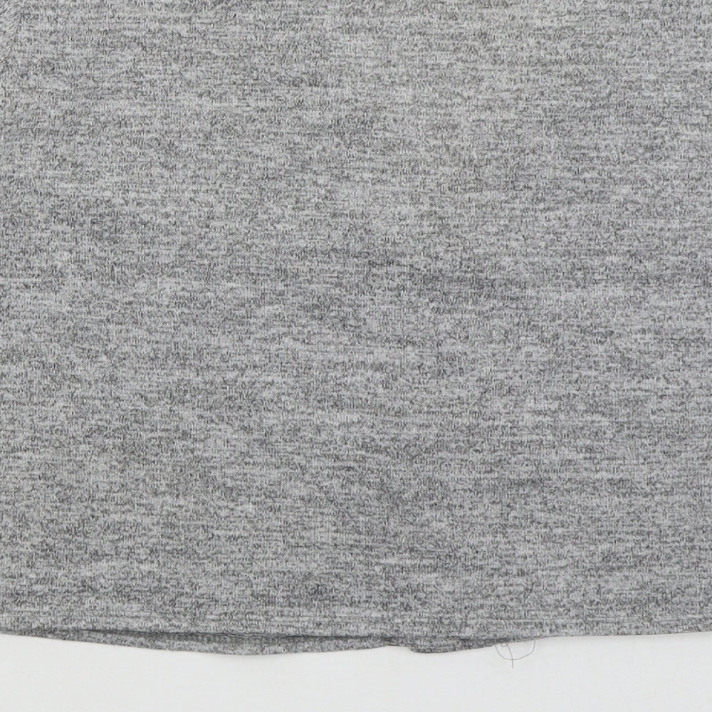 Dorothy Perkins Womens Grey V-Neck  Polyester Cardigan Jumper Size 16