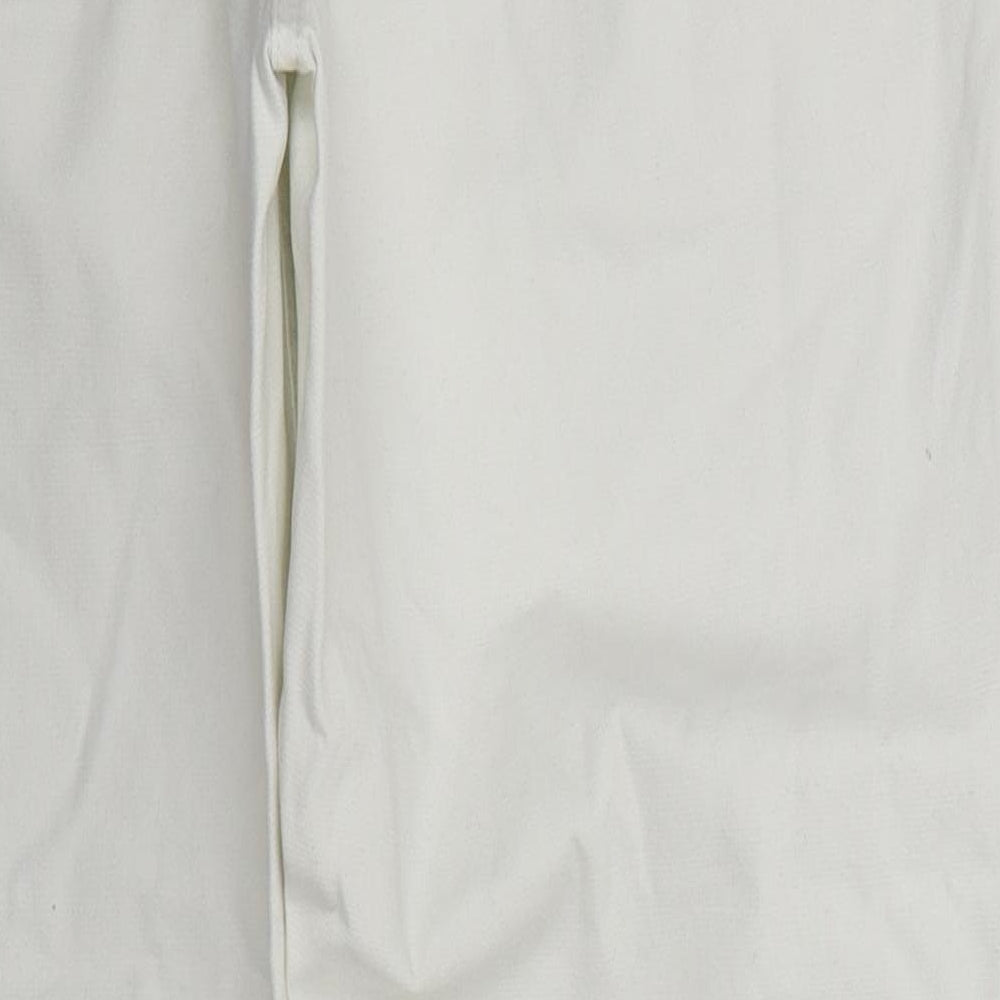 NEXT Womens White  Cotton Chino Trousers Size 12 L28 in Regular Button