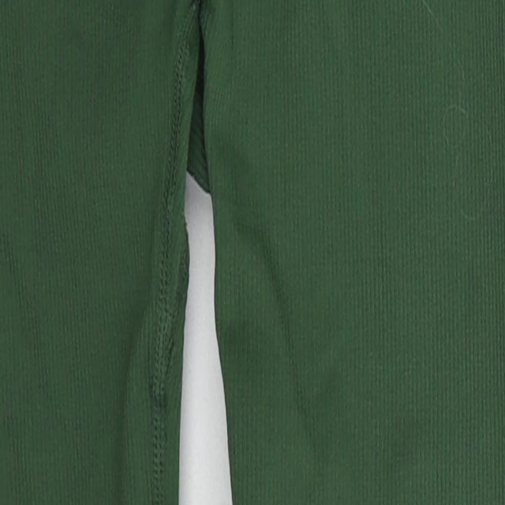 Missguided Womens Green  Nylon Compression Leggings Size 24 L22 in Regular