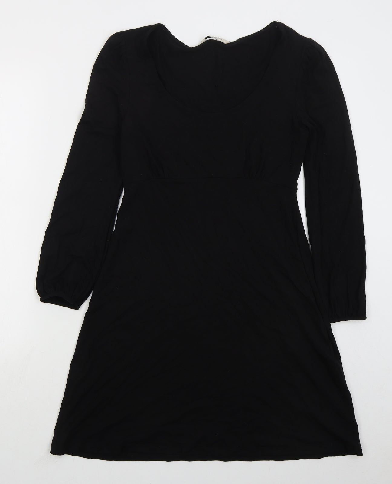 New Look Womens Black  Viscose Skater Dress  Size 12  Round Neck Pullover