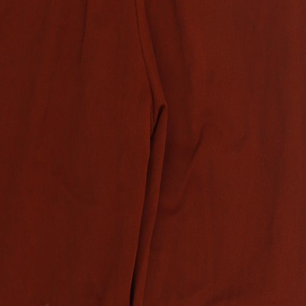 F&F Womens Brown  Polyester Trousers  Size 12 L27 in Regular Hook & Eye
