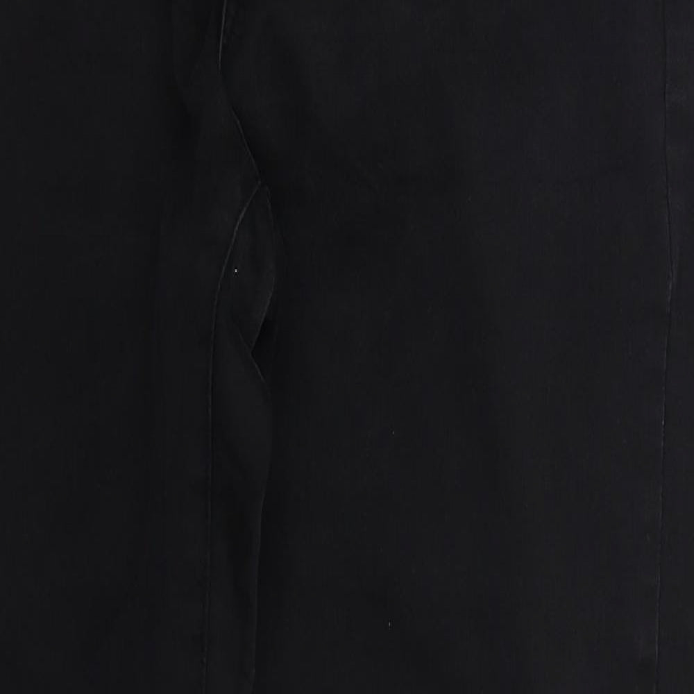 Denim Co Womens Black  Cotton Skinny Jeans Size 16 L29 in Regular Button