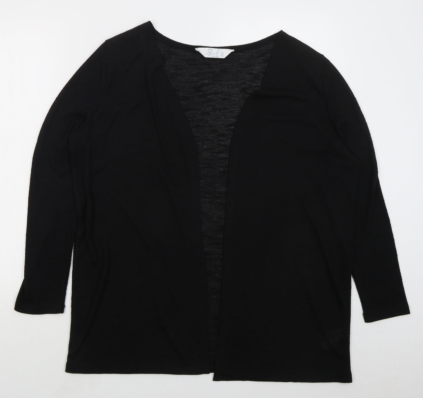 Primark Womens Black V-Neck  Polyester Cardigan Jumper Size 14