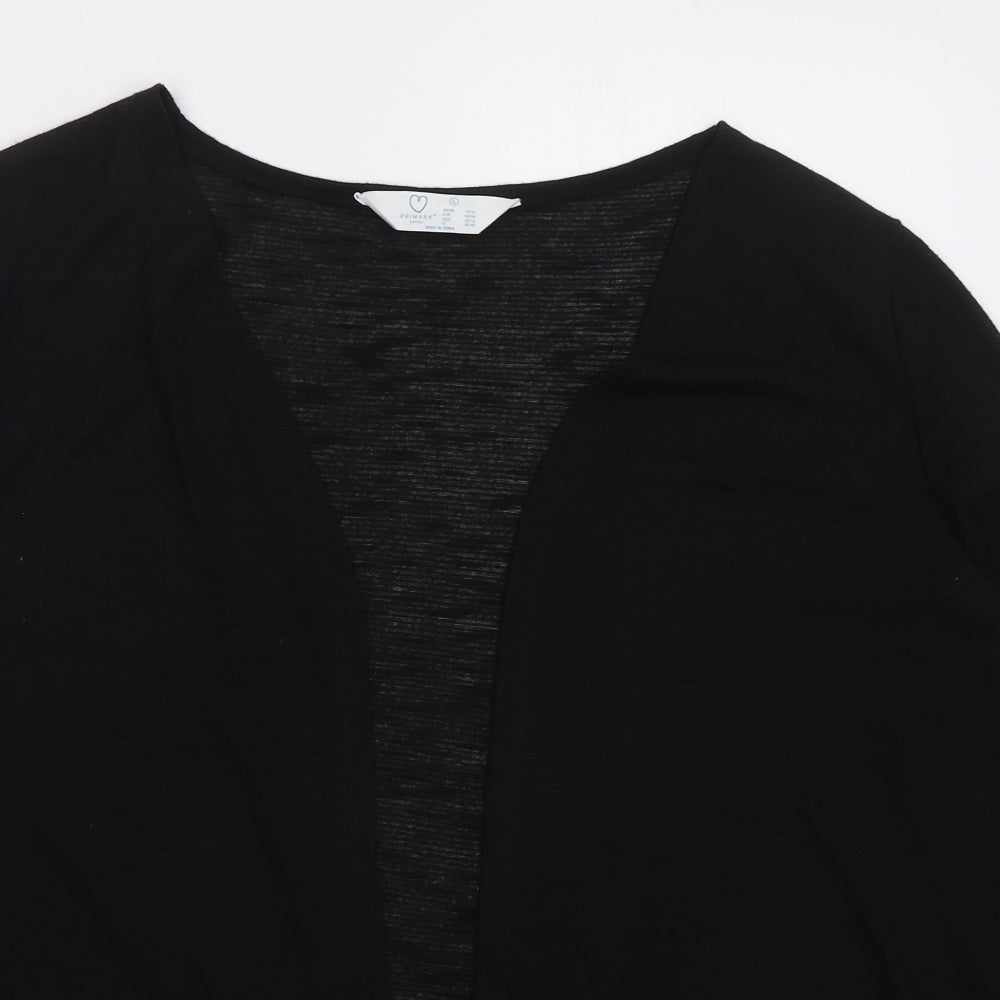 Primark Womens Black V-Neck  Polyester Cardigan Jumper Size 14