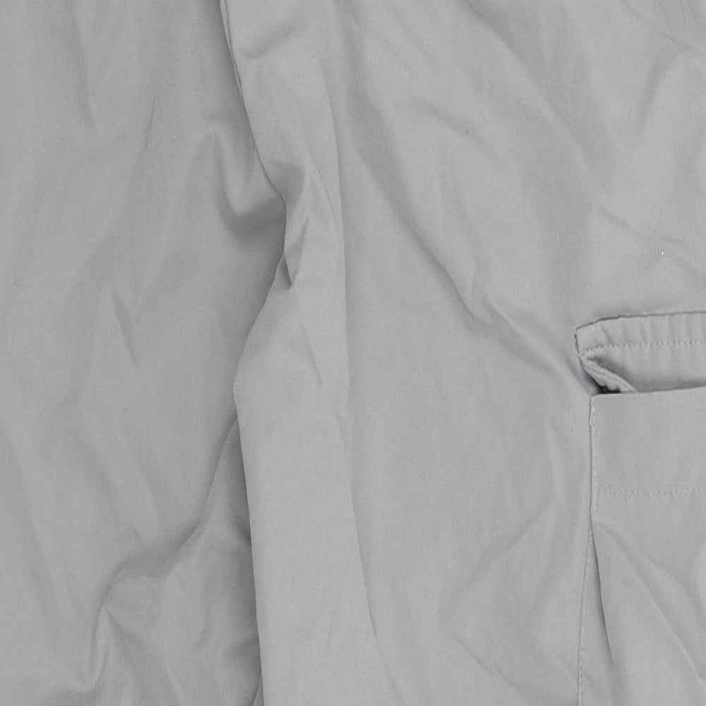 Shien Womens Grey  Polyester Cargo Trousers Size M L25 in Regular Button