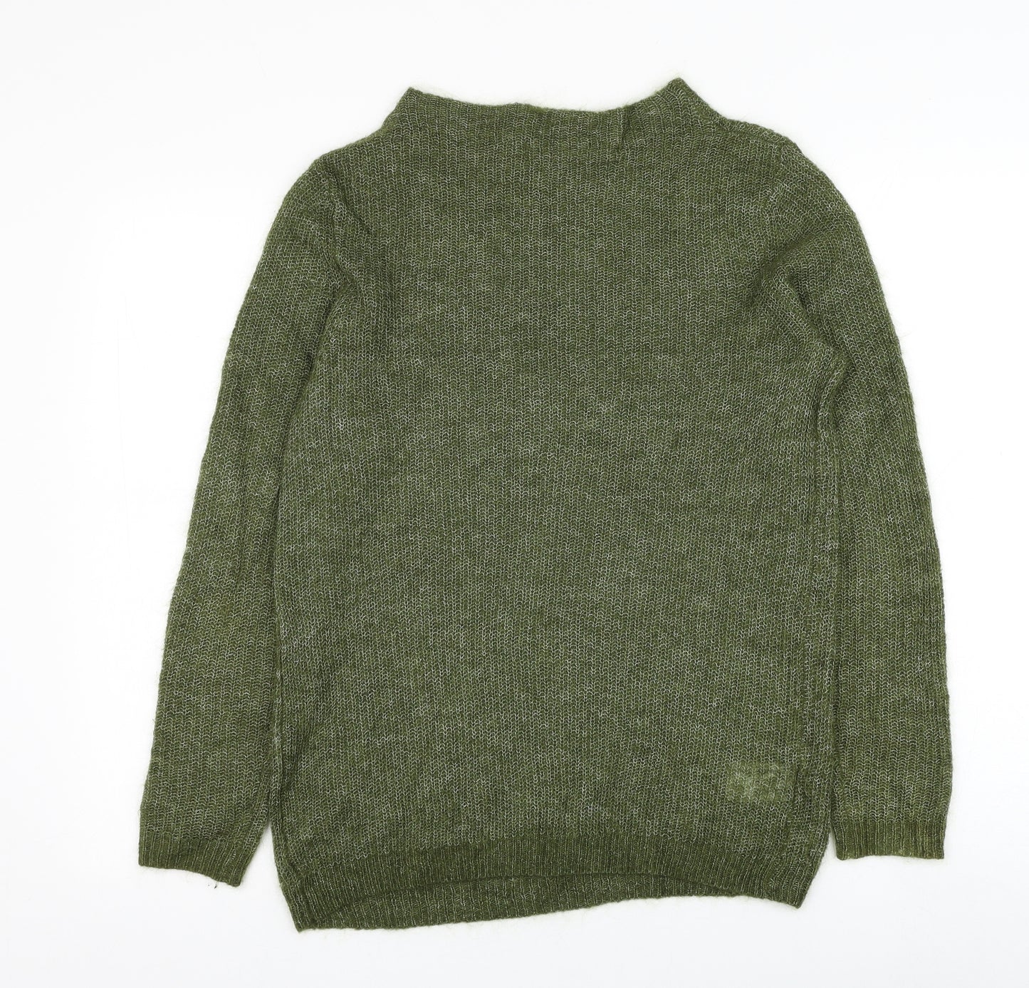 Laura Ashley Womens Green Round Neck  Nylon Pullover Jumper Size 10