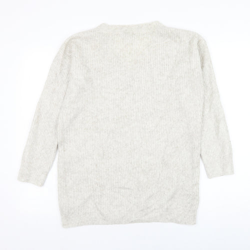 ASOS Womens Beige Round Neck  Acrylic Pullover Jumper Size 6