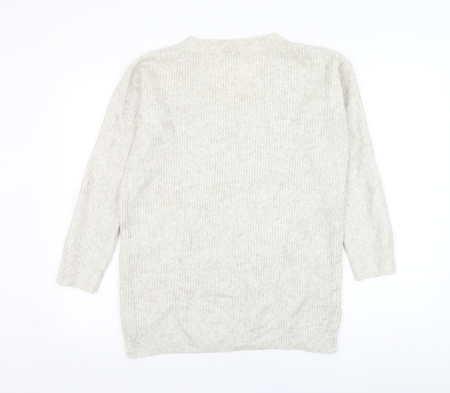 ASOS Womens Beige Round Neck  Acrylic Pullover Jumper Size 6