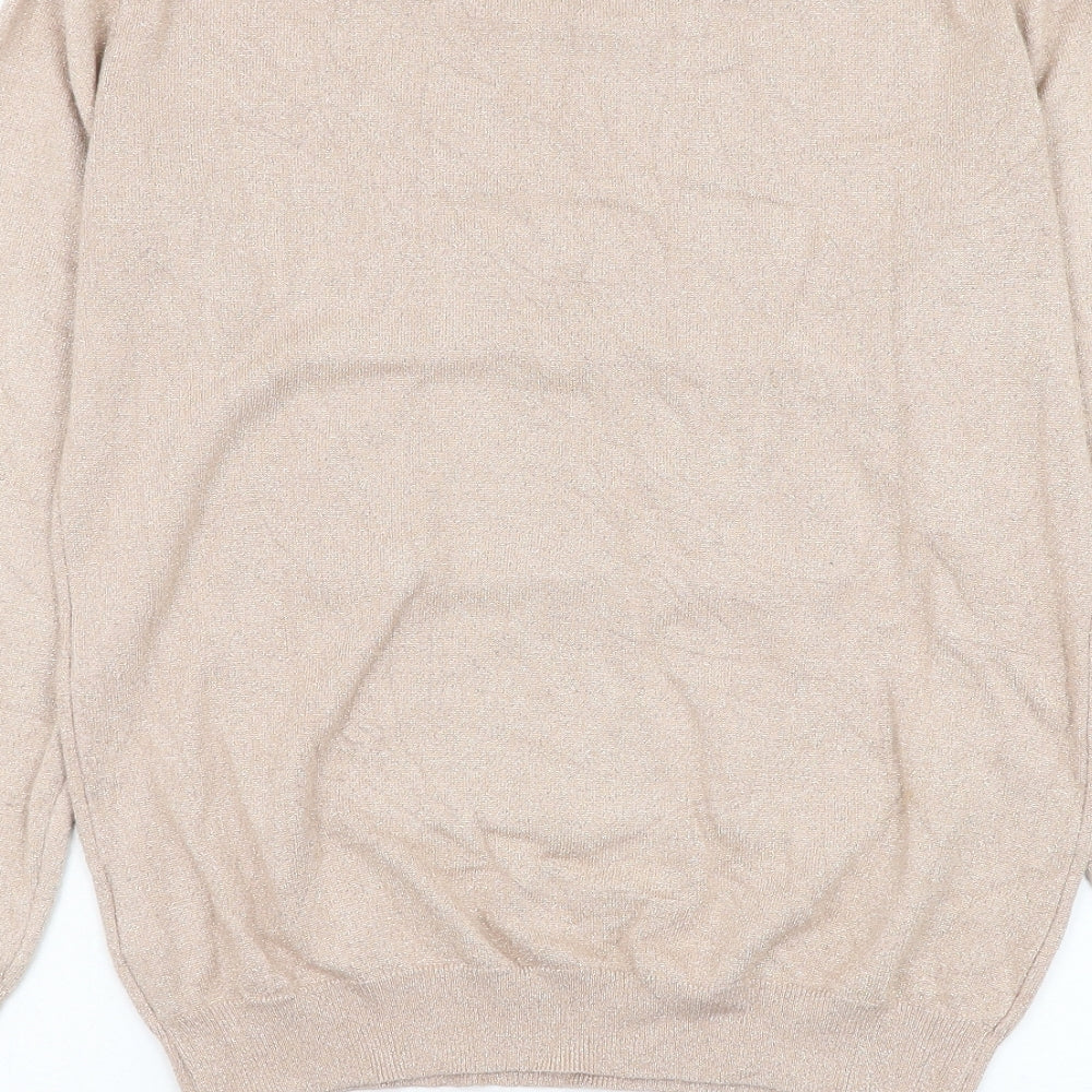 Millenium Womens Pink Round Neck  Viscose Pullover Jumper One Size