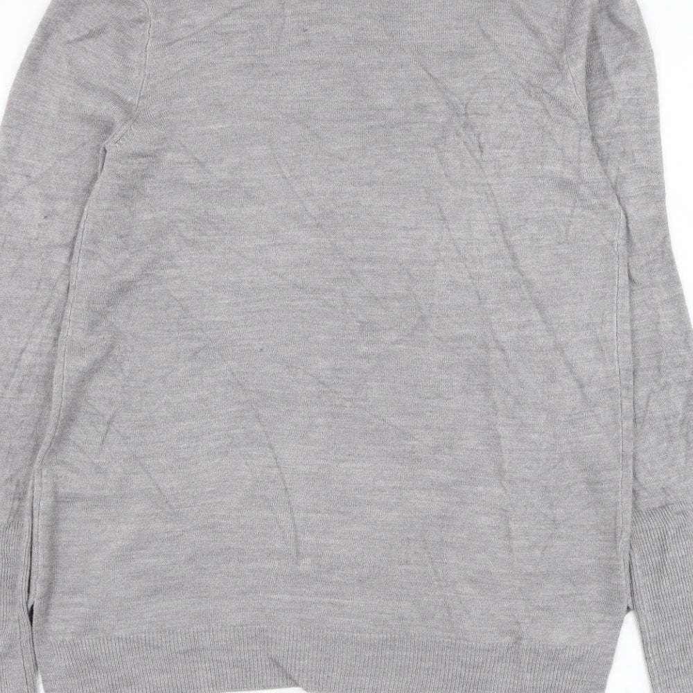 Primark Womens Grey Round Neck  Acrylic Pullover Jumper Size 6