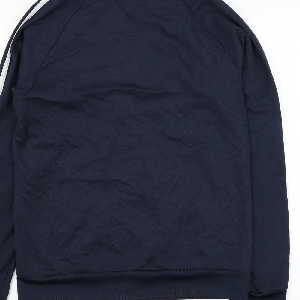 adidas Mens Blue  Cotton Full Zip Sweatshirt Size S