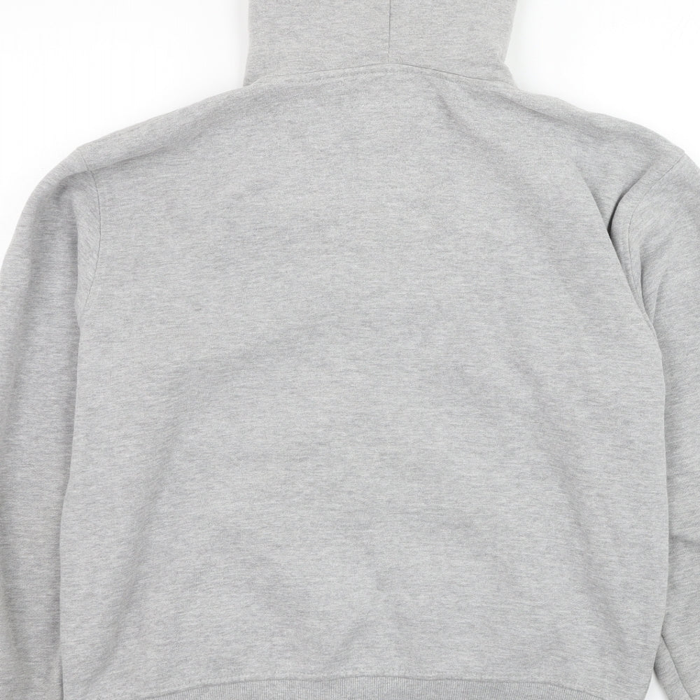 Cedar Wood State Mens Grey  Cotton Full Zip Hoodie Size M