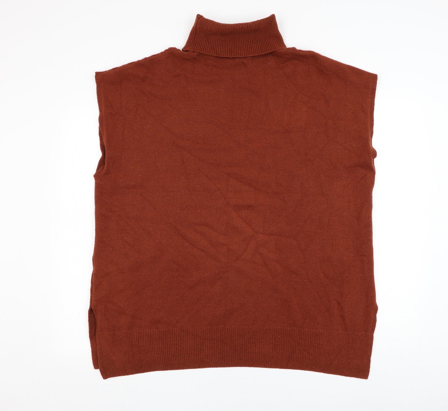 F&F Womens Brown Roll Neck  Acrylic Pullover Jumper Size XL