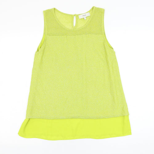NEXT Womens Green  Viscose Basic Tank Size 12 Round Neck