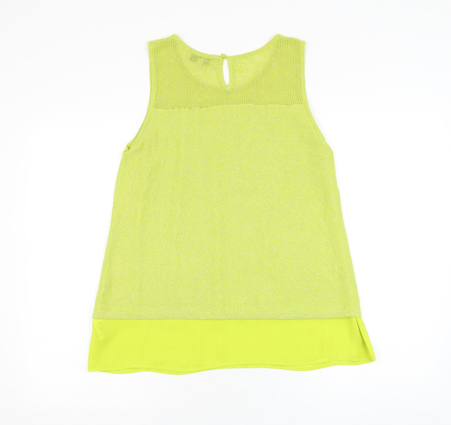 NEXT Womens Green  Viscose Basic Tank Size 12 Round Neck