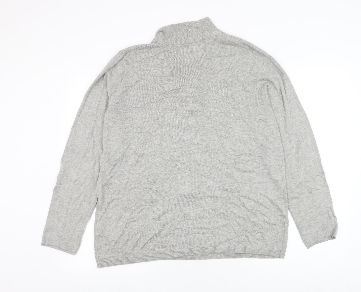 Damart Womens Grey Round Neck  Viscose Pullover Jumper Size 18