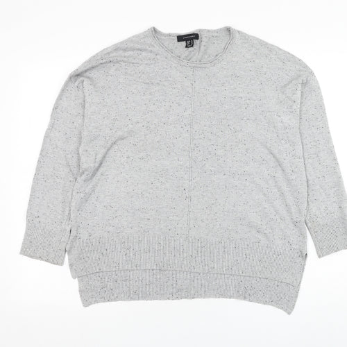 Atmosphere Womens Grey Round Neck  Viscose Pullover Jumper Size 16