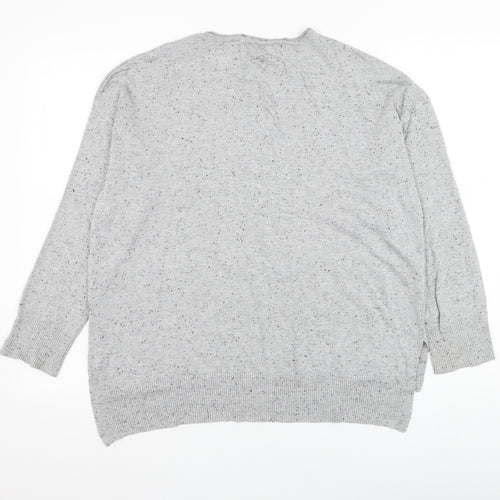 Atmosphere Womens Grey Round Neck  Viscose Pullover Jumper Size 16