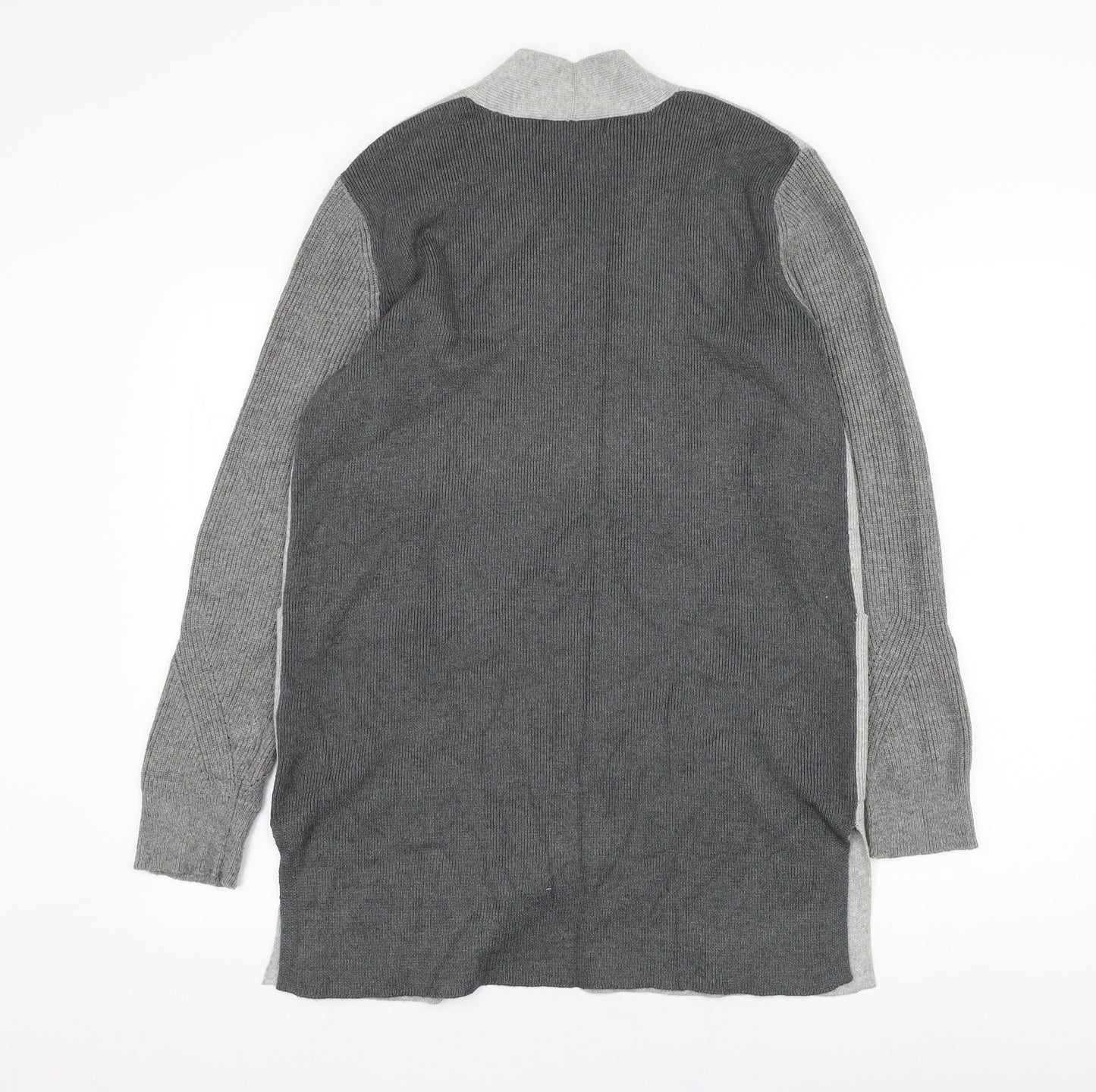 Marks and Spencer Womens Grey Square Neck  Viscose Cardigan Jumper Size 12