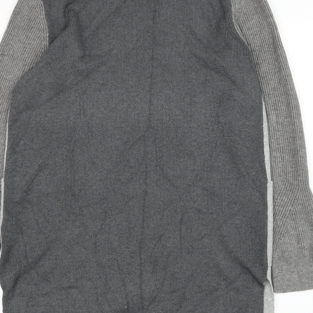 Marks and Spencer Womens Grey Square Neck  Viscose Cardigan Jumper Size 12