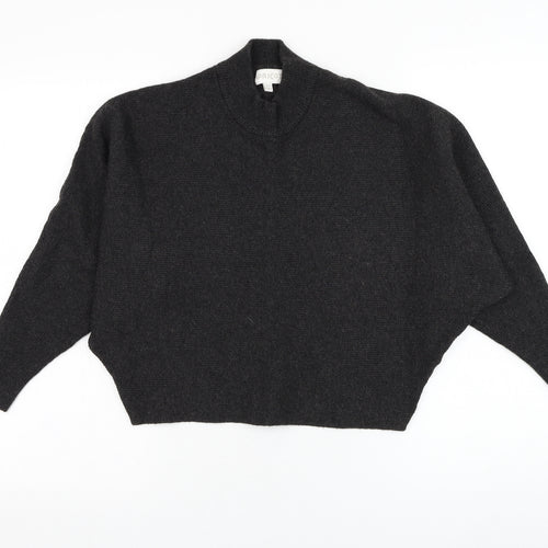 Apricot Womens Grey Mock Neck  Viscose Pullover Jumper Size 12