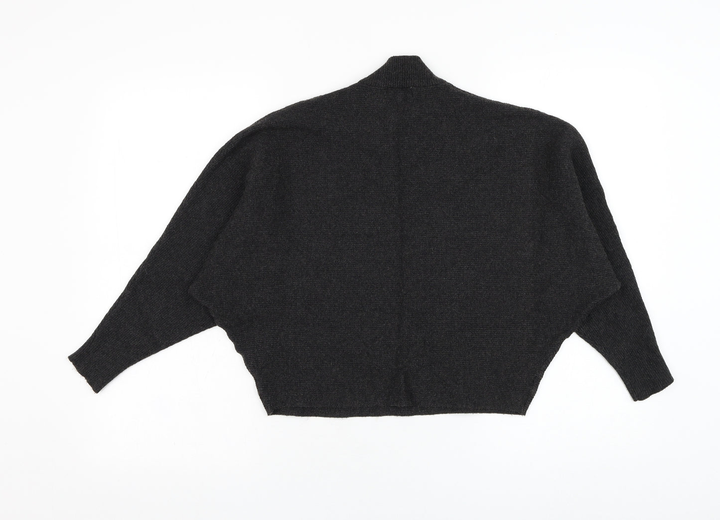 Apricot Womens Grey Mock Neck  Viscose Pullover Jumper Size 12